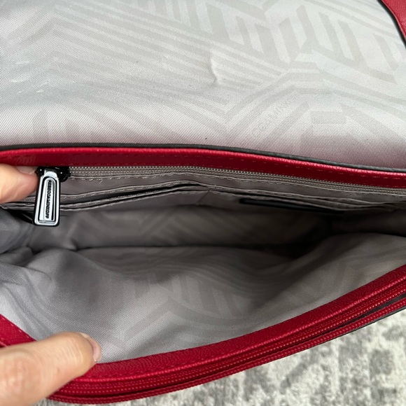 Rebecca minkoff red leather studded crossbody bag - Picture 3 of 7